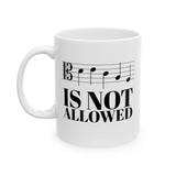 DECAF IS NOT ALLOWED ALTO CLEF mug