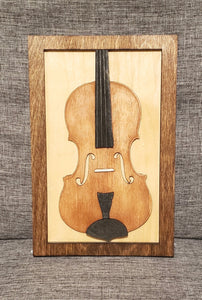 Custom String Instrument Laser Cut Framed Art