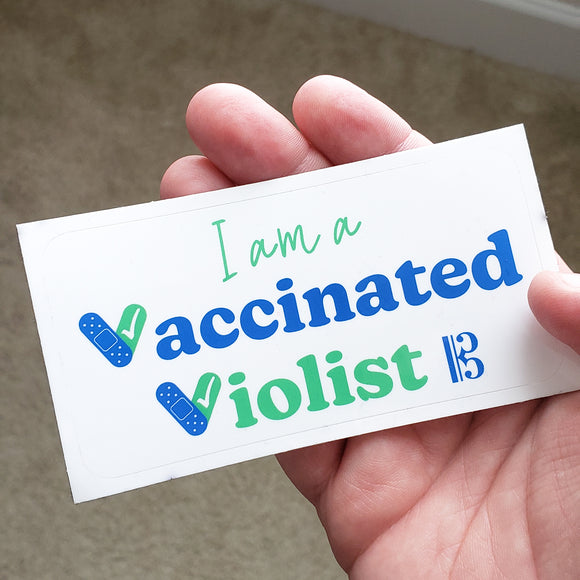 Vaccinated Violist Sticker