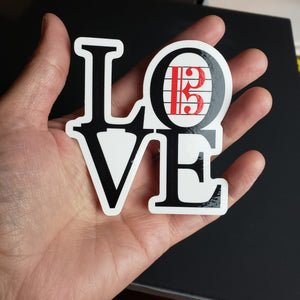 LOVE Alto Clef Sticker