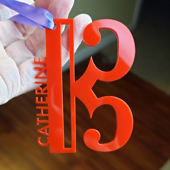 Personalized Clef Ornaments