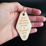 Keychain with Viola Quote