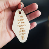 Keychain with Viola Quote