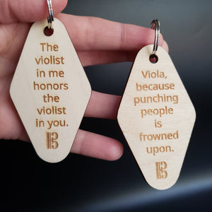 Keychain with Viola Quote