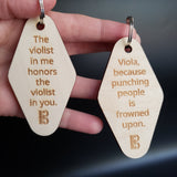 Keychain with Viola Quote