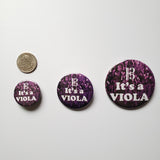 Viola-Themed Pinback Buttons