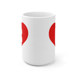 Alto Clef in a Heart Coffee Mug