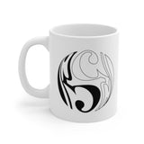Yin and Yang Alto Clef Coffee Mug