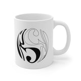 Yin and Yang Alto Clef Coffee Mug
