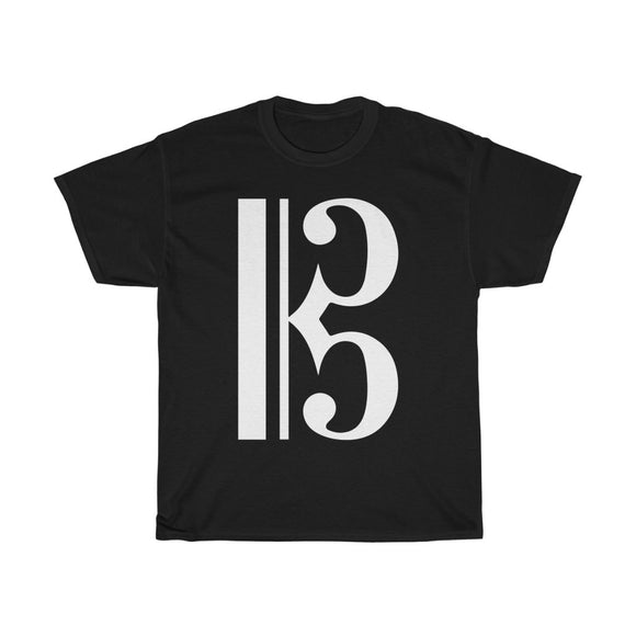 Viola Alto Clef T-shirt with Large White Alto Clef