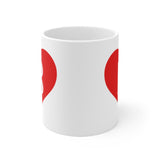 Alto Clef in a Heart Coffee Mug