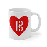 Alto Clef in a Heart Coffee Mug