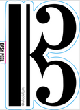Black and White C Clef Sticker