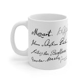 Signatures of composers coffee mug