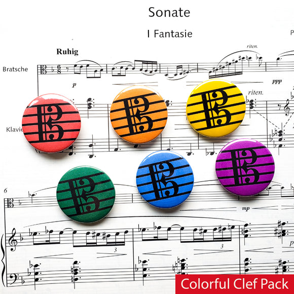 Viola-Themed Pinback Buttons