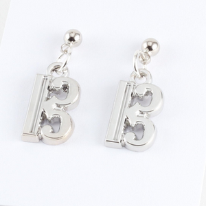 Alto clef charm earrings made of zinc alloy for viola players, violists, trombone, bassoon, and c clef gifts.