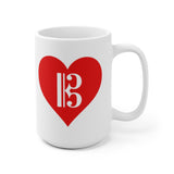 Alto Clef in a Heart Coffee Mug
