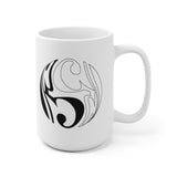 Yin and Yang Alto Clef Coffee Mug