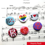 Viola-Themed Pinback Buttons