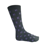 Alto Clef Socks - Black with Purple Clefs