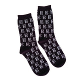 Alto Clef Socks - Black with White Clefs