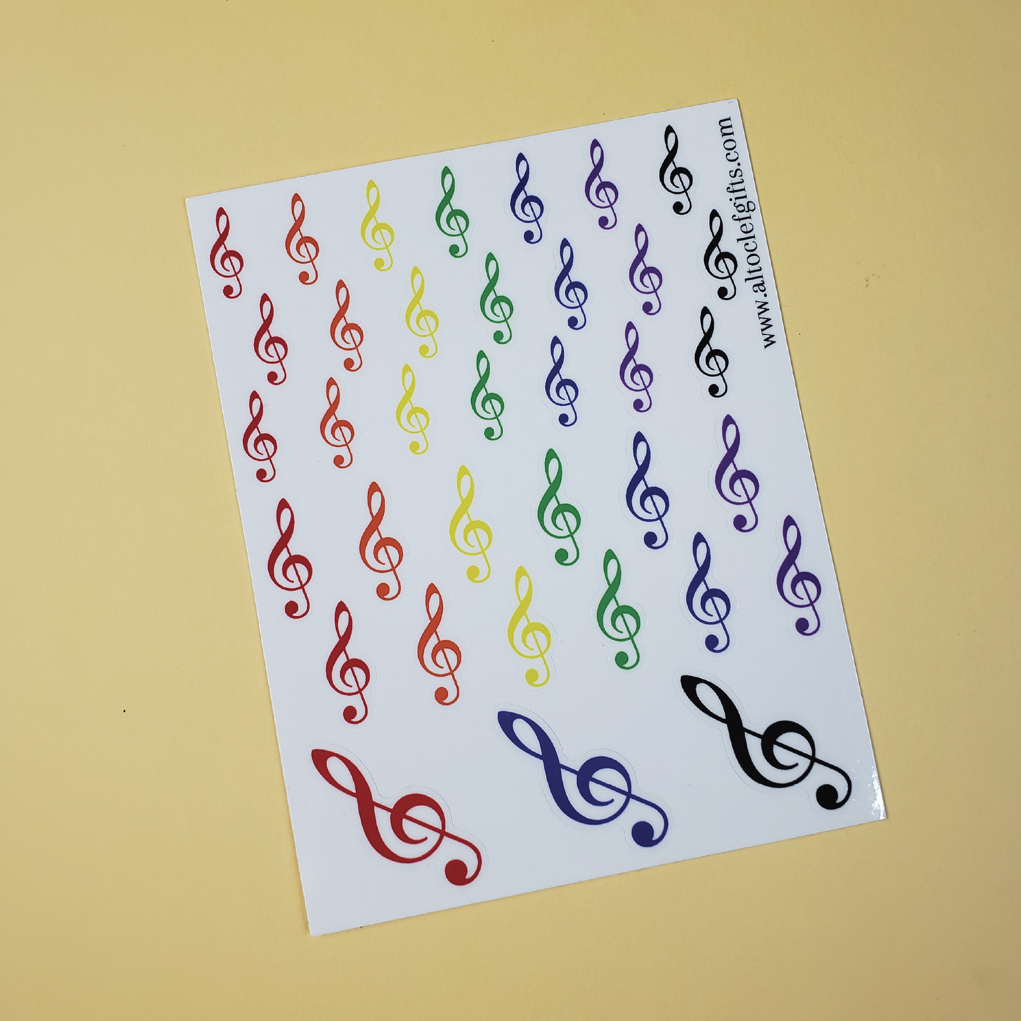 Clef Sticker Sheets – Alto Clef Gifts