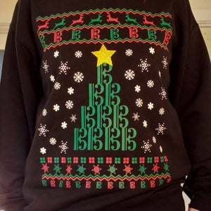 Ugly Christmas Sweatshirt - Alto Clef design