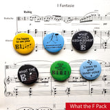 Viola-Themed Pinback Buttons